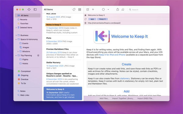 [Keep It for mac][v2.1.2][英文激活版][Mac笔记软件]插图1