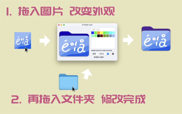 [X Folder Icon for Mac][v1.1.2][修改文件夹颜色与外观支持批量替换]插图2