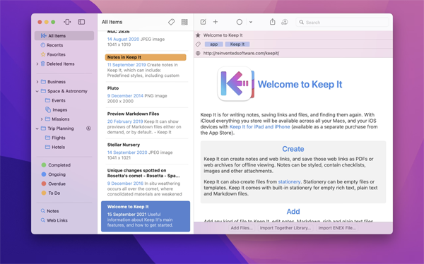 [Keep It for mac][v2.2.5 英文激活版][Mac笔记软件]插图1