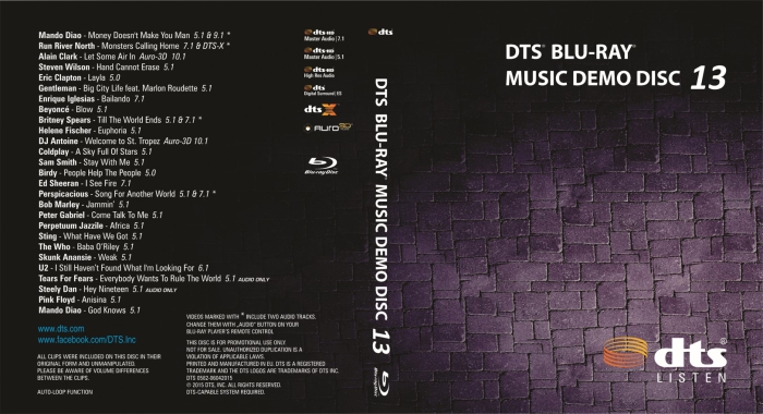 [BD蓝光演示碟][DTS蓝光音乐演示碟 13 2015 DTS Music Demo Disc 13 DTS-X DTX-ES DTS-HDMA 7.1][ISO][23.1G][百度云]