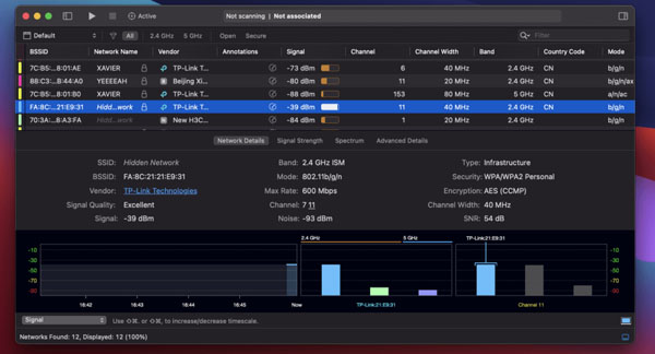 [WiFi Explorer Pro][v3.5.6 中文汉化破解版][无线信号扫描和管理工具]插图1