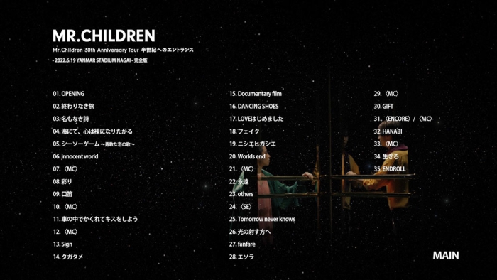 [BD日本演唱会][Mr.Children – Mr.Children 30th Anniversary Tour 半世纪へのエントランス 2023][BDMV 2BD][87.8GB][百度云]插图3