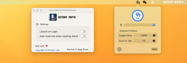 [MicroMute for Mac][v1.1 英文激活版][麦克风静音工具]插图2