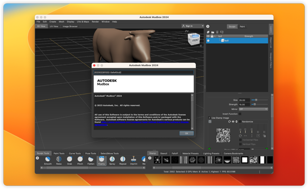 [Autodesk Mudbox 2024 for Mac][v2024 英文破解版][3D数字绘画雕刻软件]插图10