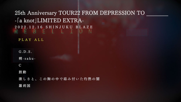 [BD日本演唱会]]DIR EN GREY – 25th Anniversary TOUR22 FROM DEPRESSION TO 2023][BDISO 2BD][42.7GB][百度云]插图3