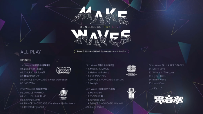 [BD日本演唱会][电音部 DEN ON BU 1st LIVE Make Waves 2021 1CD+3BD][BDMV 3BD][103GB][百度云]插图1