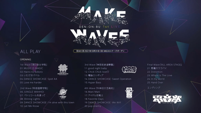 [BD日本演唱会][电音部 DEN ON BU 1st LIVE Make Waves 2021 1CD+3BD][BDMV 3BD][103GB][百度云]插图2